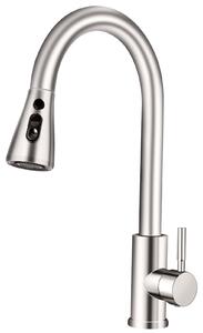 Rubinetto da cucina con una sola leva e soffione estraibile – altezza 44 cm