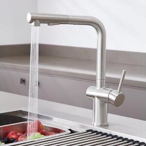 Rubinetto da cucina a bassa pressione, miscelatore a 3 vie per cucina con erogatore estraibile