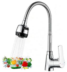Rubinetto da cucina con tubo flessibile e doccetta, cromato