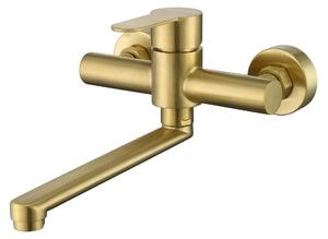 Rubinetto da parete girevole a 360° - Rubinetto da cucina in acciaio inossidabile 304 - Finitura oro spazzolato