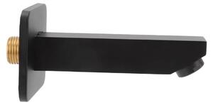 Rubinetto per lavabo con scarico a parete, attacco G1/2, colore nero, ideale per hotel e bagni