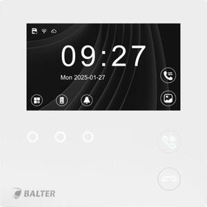 Balter EVO-HD MINI Videocitofono da 4,3 pollici con monitor aggiuntivo, senza app, campanello video con telecamera, full HD, bus a 2 fili