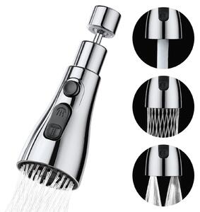 Aeratore per rubinetto, 3 modalità, dispositivo multifunzione per il risparmio idrico, adatto per rubinetti da cucina e bagno