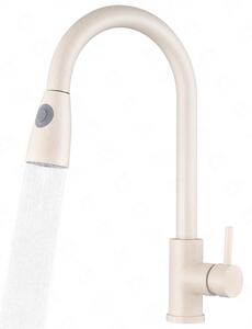 Rubinetto da cucina con beccuccio estraibile e 2 tipi di getto d'acqua, in acciaio inossidabile