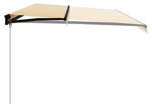 Tenda da Sole Retrattile Manuale 600x300 cm Gialla e Bianca