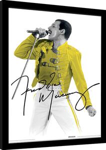 Quadro Freddie Mercury - Yellow Jacket, Poster Incorniciato