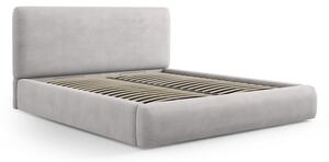 Letto matrimoniale imbottito grigio chiaro con contenitore e doghe 180x200 cm Colonel - Cosmopolitan Design