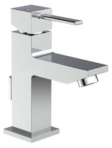 Miscelatore monocomando per lavabo da bagno CALVINO, completo di gruppo di scarico