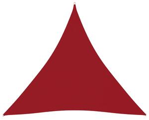 Parasole a Vela Oxford Triangolare 3x3x3 m Rosso