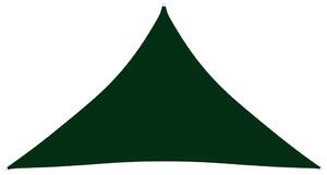 Parasole a Vela Oxford Triangolare 3,5x3,5x4,9 m Verde Scuro