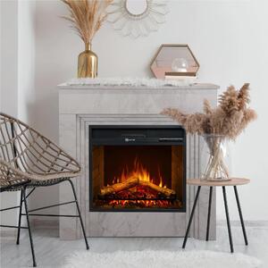 Camino elettrico caminetto da terra BELLINI Effetto Marmo Bianco Made in Italy in legno Bianco Dimensioni 96 x35x h 96 cm Peso 35 kg Volume riscaldabile 30 m2
