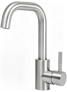 Rubinetto per lavabo da bagno, monocomando, acciaio inossidabile