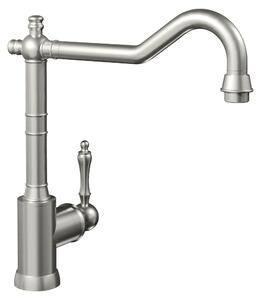 Rubinetto da cucina, bassa pressione, altezza 235 mm, in acciaio inossidabile