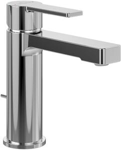 Miscelatore per lavabo da bagno con leva, a risparmio idrico, cromato