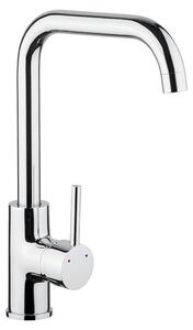 Miscelatore per lavabo – corpo in ottone di alta qualità – cromato – bocchetta alta e girevole a 360°