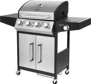 Teesa TSA0251 BBQ a gas 5007 MASTER, 5 bruciatori, 12 kW, nero e argento