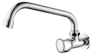 Rubinetto per acqua fredda, rubinetto da cucina, miscelatore a parete, attacco G1/2, cromo