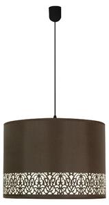 Lampadario moderno a sospensione ARABESCA - 1xE27, 60W, nero / marrone