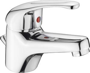 Miscelatore monocomando per lavabo "Fabio" con gruppo di scarico, cromato