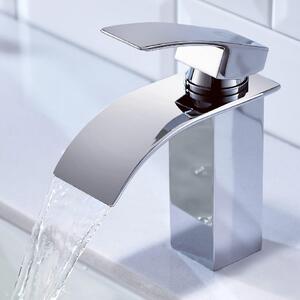 Rubinetto da bagno a cascata, miscelatore per lavabo con bocchetta regolabile