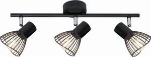Lampada da soffitto FLY nera 3xE14x40W in metallo, dimensioni: 15x56x8 cm, IP20, Candellux