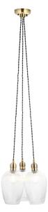 Endon 120656 - Lampadario a sospensione con cavo 3xE27/10W/230V ottone