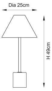 Endon 114211 - Lampada da tavolo 1xE14/7W/230V beige/ottone