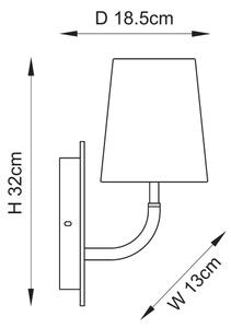 Endon 114202 - Lampada da parete 1xE14/7W/230V beige/oro