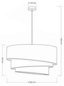 Brilagi - Lampadario a sospensione con cavo TRIO 3xE27/60W/230V diam. 60 cm marrone/beige/bianco