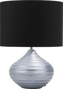 BELIANI Lampada da tavolo in Vetroceramica argentata 42 cm paralume in tessuto cavo a forma di vaso con interruttore Design moderno