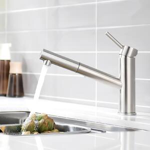 Rubinetto da cucina con alta pressione, estensibile, con tubo doccia da 38 cm