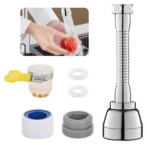 Prolunga per rubinetto da cucina girevole a 360°, con aeratore a 3 modalità e compatibilità universale