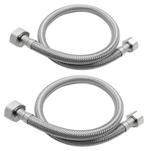 Rubinetto per lavabo con tubo flessibile, attacco 1/2 pollice x 3/8 pollice, lunghezza 500 mm