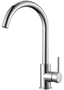 Rubinetto da cucina, girevole a 360 gradi, alta pressione, acciaio inossidabile