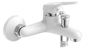 NI023SCR-W, miscelatore per vasca da bagno, rubinetto monocomando per vasca con deviatore, bianco, 12,7 x 17,8 x 8,6 cm; 800 grammi