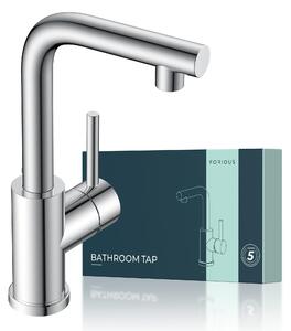 Miscelatore monocomando per lavabo, finitura cromata, altezza 225 mm