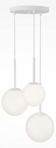 Maytoni Lampada a sospensione moderna in metallo con 3 pendenti in vetro rotondi Basic Form - 40W BIANCO