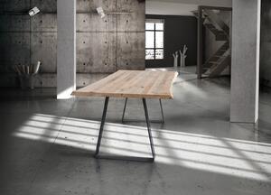 ALVIN - tavolo da pranzo moderno in metallo e legno 180x90