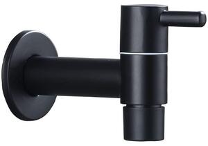 Lavabo da parete, rubinetto nero per piscina, rubinetto dell'acqua fredda per il bagno