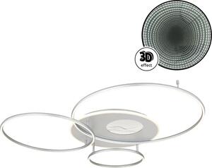 Globo Lighting plafoniera alluminio spazzolato argento opaco, LED