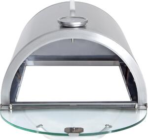 Allgrill Pizzaboxx accessorio rotondo per pizza in acciaio inox per barbecue a gas con piano di cottura laterale