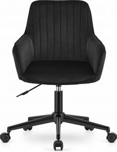 Sedia girevole ROXY - velluto nero