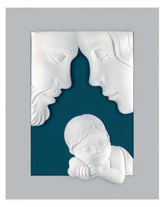 Bongelli preziosi sacra famiglia in marmorino cm 14 x 17 BLU