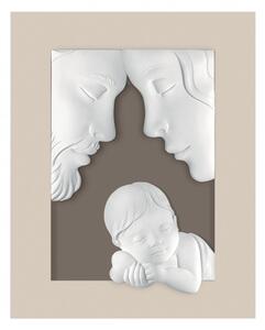 Bongelli preziosi sacra famiglia in marmorino cm 14 x 17 NOCCIOLA