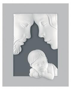 Bongelli preziosi sacra famiglia in marmorino cm 14 x 17 GRIGIO