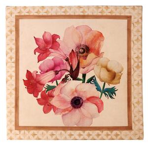 "L'Oca Nera" cuscino decorato in velluto stampato " Anemone" mis. 45 x 45