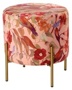 "L'Oca Nera" pouf elegante con decoro floreale