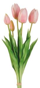 L' ocanera fiore decorativo bouquet tulipani rosa h 40 set 4 pezzi