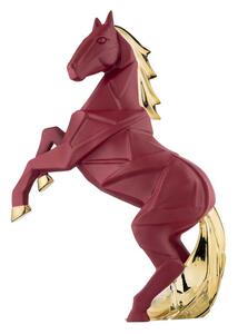 Bongelli preziosi Scultura in marmorino moderna Cavallo stilizzato h 35 - varie colorazioni ROSSO ORO