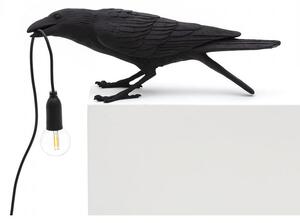 "LAMPADA IN RESINA BIRD LAMP 33,5X11,5X10,5 PLAYING BLACK ART. 14736"
